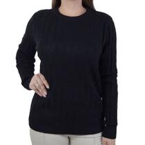 Blusa Feminina Facinelli By Mooncity Tricot Preta - 651108