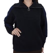 Blusa Feminina Facinelli By Mooncity Tricot Preto - 651279