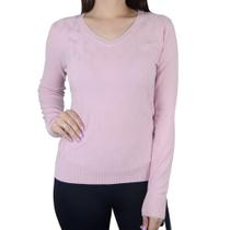 Blusa Feminina Facinelli By Mooncity Tricot Rosa Claro - 651022
