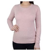 Blusa Feminina Facinelli By Mooncity Tricot Rosa Claro 65107