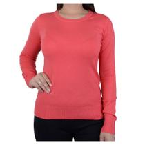 Blusa Feminina Facinelli By Mooncity Tricot Rosa Coral 65107