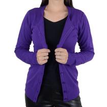 Blusa Feminina Facinelli Cardigan Tricot Violeta - 651179
