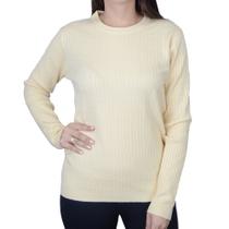 Blusa Feminina Facinelli City Lady Tricot Plus Size Areia Bege - 658066