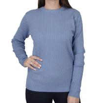 Blusa Feminina Facinelli City Lady Tricot Plus Size Azul - 658066