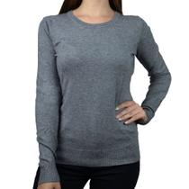 Blusa Feminina Facinelli City Lady Tricot Plus Size Cinza - 658058