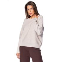 Blusa Feminina Facinelli Manga Longa Gola Canoa Bege Claro Blusa Feminina Facinelli Manga Longa Gola Canoa Bege Claro