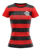 Blusa Feminina Flamengo Licenciada Shout Rubro Negra - Braziline