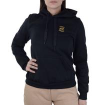 Blusa Feminina FreeSurf Moletom Canguru Stone Preta - 121005