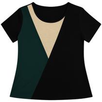 Blusa Feminina Geométrica Tamanho Único Tecido Confortável e Elástico Blusa Feminina Geométrica Tamanho Único Tecido Confortável e Elástico