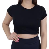 Blusa Feminina Giraffe Cropped Preta - 6212