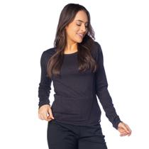 Blusa Feminina Giraffe Frisos Frontais Preto