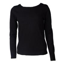 Blusa Feminina Giraffe Gola Canoa Texturizada Preto Blusa Feminina Giraffe Gola Canoa Texturizada Preto