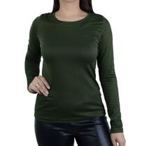 Blusa Feminina Giraffe ML Verde - 32632 Blusa Feminina Giraffe ML Verde - 32632