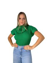 Blusa Feminina Gola Alta Boba Tricot Inverno Manga Morcego
