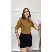 Blusa Feminina Gola Alta em Algodão Premium Elegância e Conforto no Dia a Dia