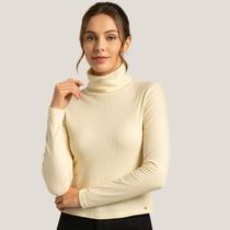 Blusa Feminina Gola Alta em Canelado- Cativa