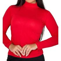 Blusa Feminina Gola Alta Manga Longa Cacharrel Blusa Feminina Gola Alta Manga Longa Cacharrel
