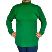 Blusa Feminina Gola Alta Manga Longa Soltinha Lisa Cores Sortidas Anarruga Pp ao Plus Size