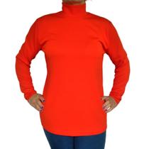 Blusa Feminina Gola Alta Manga Longa Soltinha Lisa Cores Sortidas Anarruga Pp ao Plus Size