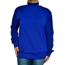 Blusa Feminina Gola Alta Manga Longa Soltinha Punho Lisa Anarruga Pp ao Plus Size