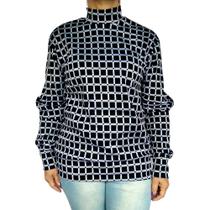 Blusa Feminina Gola Cacharrel Manga Longa Punho Soltinha Peças Sortidas Jacquard Pp ao Plus Size Blusa Feminina Gola Cacharrel Manga Longa Punho Soltinha Peças Sortidas Jacquard Pp ao Plus Size