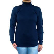 Blusa Feminina Gola Cacharrel Manga Longa Soltinha Lisa Malha Crepe Pp ao Plus Size