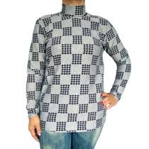 Blusa Feminina Gola Cacharrel Manga Longa Soltinha Peças Sortidas Jacquard Pp ao Plus Size Blusa Feminina Gola Cacharrel Manga Longa Soltinha Peças Sortidas Jacquard Pp ao Plus Size
