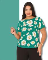 Blusa Feminina Gola Canoa Diversas Estampas Blogueira Básica Casual Blusa Feminina Gola Canoa Diversas Estampas Blogueira Básica Casual