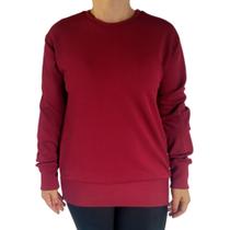 Blusa Feminina Gola Careca Manga Longa Soltinha Punho Cores Sortidas Malha Crepe Pp ao Plus Size