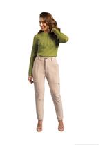 Blusa Feminina Gola Redonda Bordada Com Perolas Blusa Feminina Gola Redonda Bordada Com Perolas