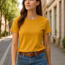 Blusa Feminina Gola Redonda e Mangas Curtas Malwee Blusa Feminina Gola Redonda e Mangas Curtas Malwee