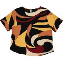 Blusa Feminina Grande Estilo Moderno Estampa Exclusiva em Duna - Portal Presentes Blusa Feminina Grande Estilo Moderno Estampa Exclusiva em Duna - Portal Presentes