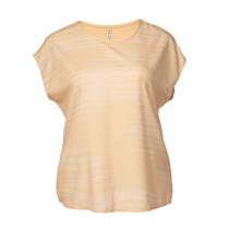 Blusa Feminina Habana Plus Size Textura Listras Bege