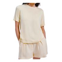 Blusa Feminina Hering MC Tricot Leve Creme - K5CV2PSI