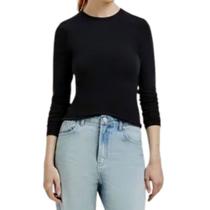 Blusa Feminina Hering ML Slim Preta - 02QY N1007S