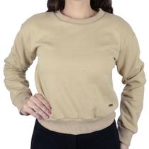 Blusa Feminina Hirlogs Moletom Bege Aveia - 839A