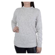 Blusa Feminina Iaraline Plus Size Tricot Bege Off - 5588