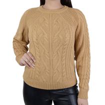 Blusa Feminina Iaraline Tricot Marrom Caramelo - 5508