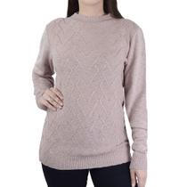 Blusa Feminina Iaraline Tricot Plus Size Rosa - 5588