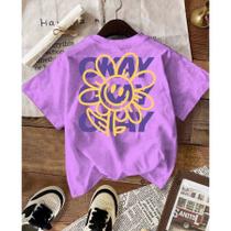 Blusa Feminina Infantil Juvenil Flor Estilosa Okay Blusa Feminina Infantil Juvenil Flor Estilosa Okay