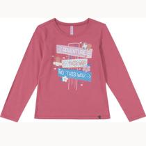 Blusa Feminina Infantil Manga Longa Cativa Kids
