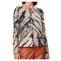 Blusa Feminina Infini ML Estampada Bege - S34291