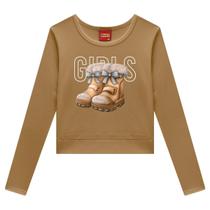 Blusa Feminina Inverno Infantil Bota KYLY Cor:MarromTamanho:16