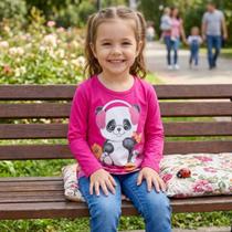 Blusa Feminina Inverno Panda KYLY Tamanho:1Cor:Rosa Blusa Feminina Inverno Panda KYLY Tamanho:1Cor:Rosa