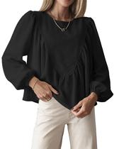 Blusa feminina IQSQSQ Peplum Babydoll Top Waffle Knit