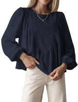 Blusa feminina IQSQSQ Peplum Babydoll Top Waffle Knit