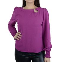 Blusa Feminina Jumaniy ML Aviamento Fucsia - J2188