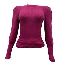 Blusa feminina lã manga longa inverno moda Blusa feminina lã manga longa inverno moda
