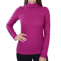 Blusa Feminina Lado Avesso Gola Alta Rosa Hotmagenta - L1214