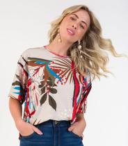 Blusa Feminina Larga Rovitex Bege